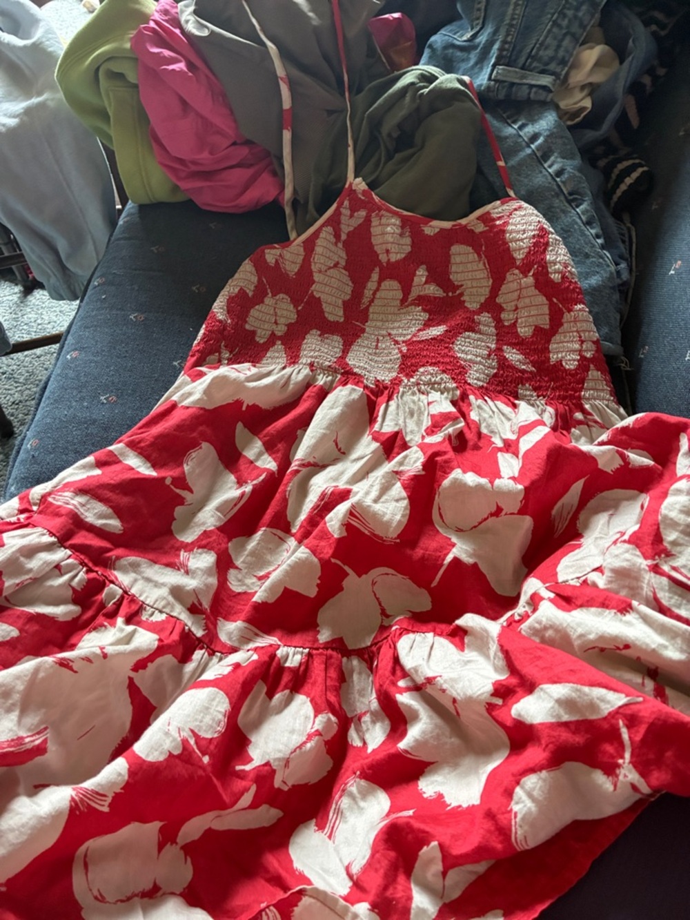 GAP Red and White Floral Sundress